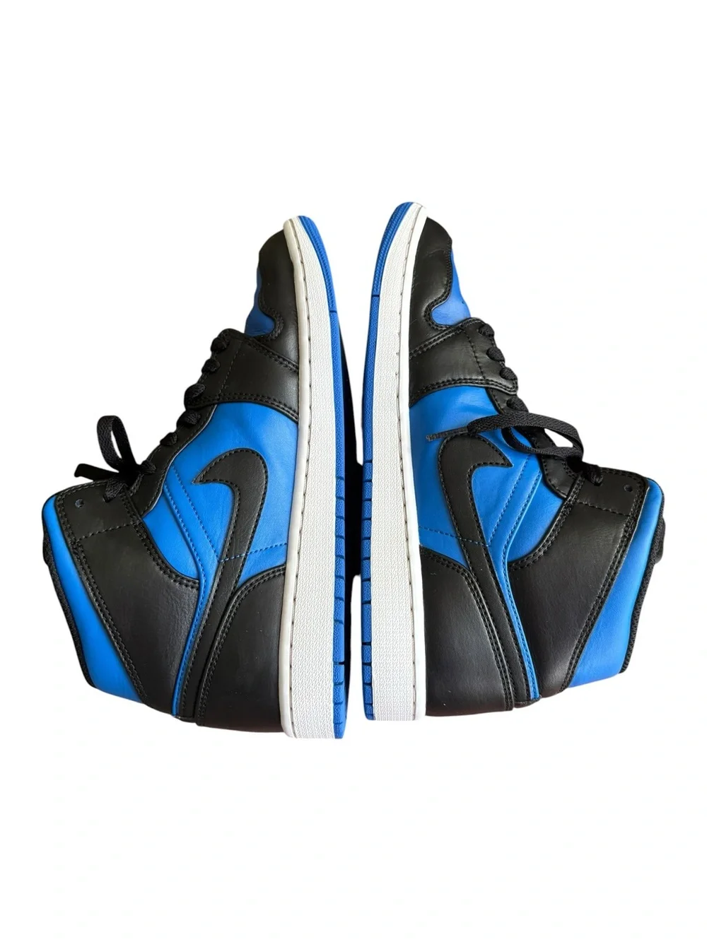 Jordan Air Jordan 1 Mid Black Blue White Sneaker Athletic size 9.5